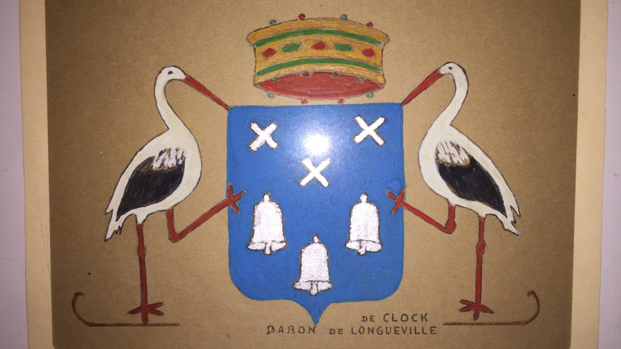 Ancien blason De Clock à la gouache